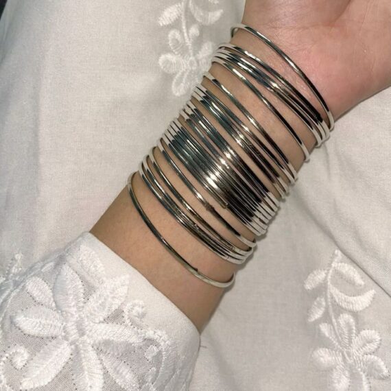 silver bangles