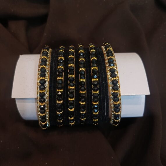 black and gold bangles