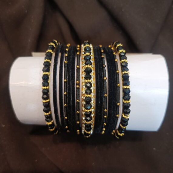 black and gold bangles