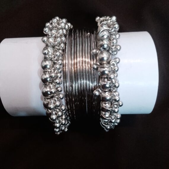 Silver bangles set