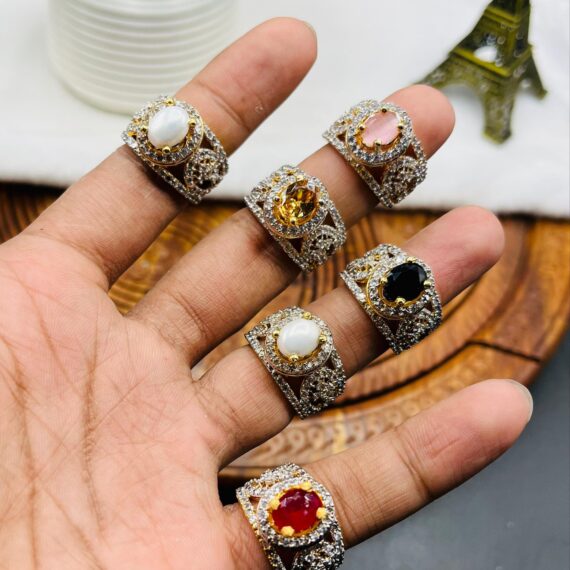 American daimand 1karat gold plated rings (each)