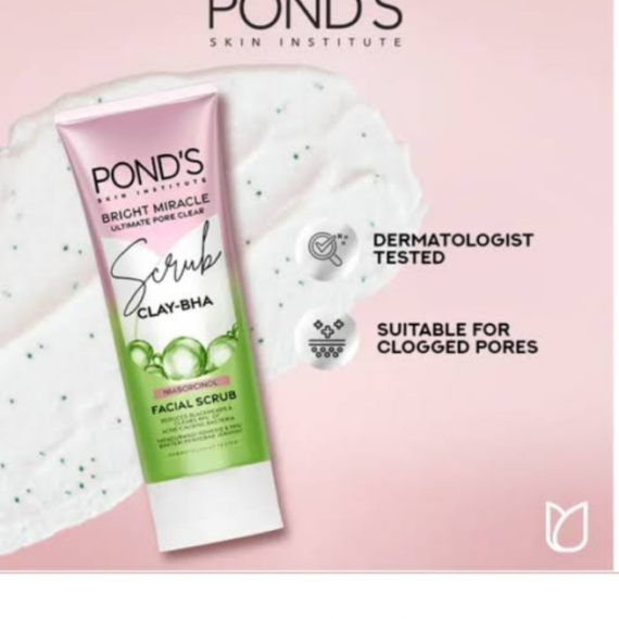 Ponds Facewash Scrub Clay BHA