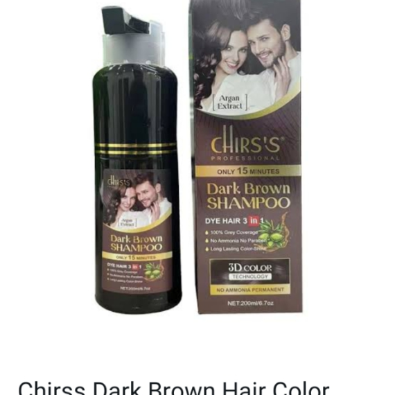 Chirss Dark Brown Hair Color Shampoo