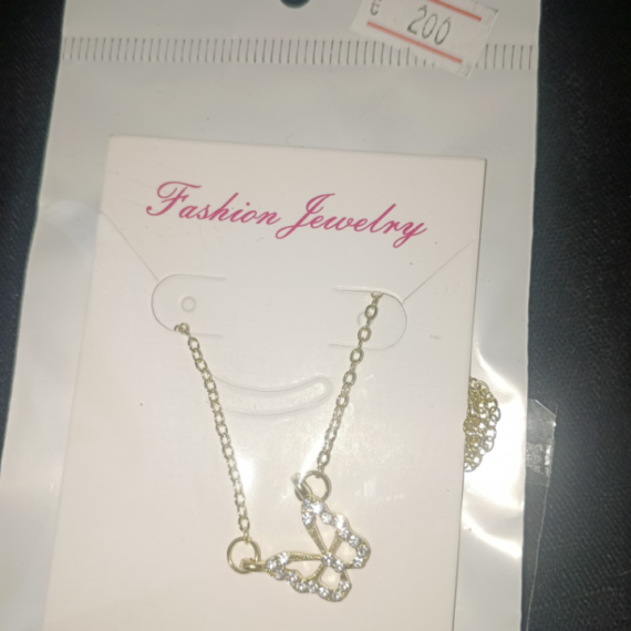 Silver butterfly necklace 3