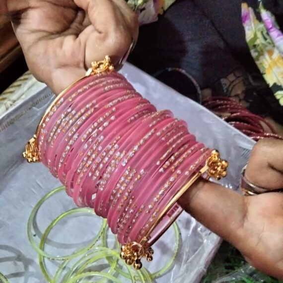 Kashmiri Churiyan with Kara Sawa 2 Pink