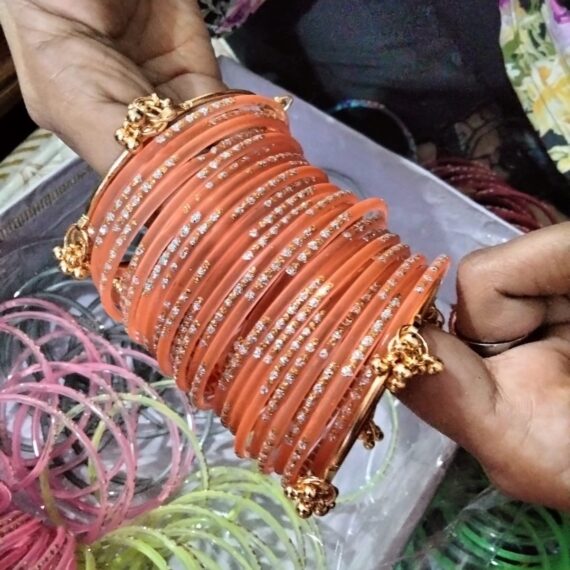 Kashmiri Churiyan with Kara Sawa 2 Orange