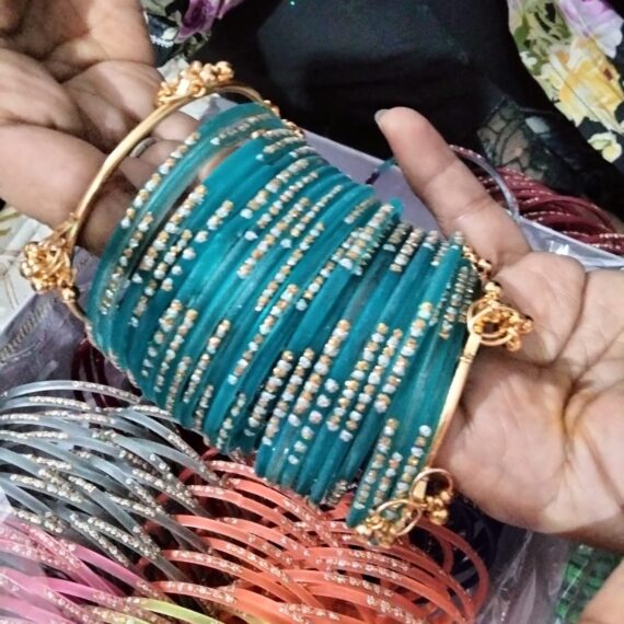 Kashmiri Churiyan with Kara Sawa 2 Blue