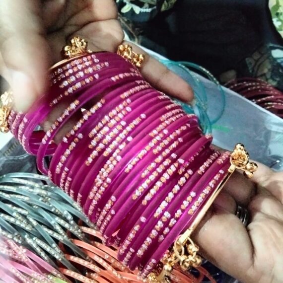 Kashmiri Choori Shocking Pink Sawa Dau